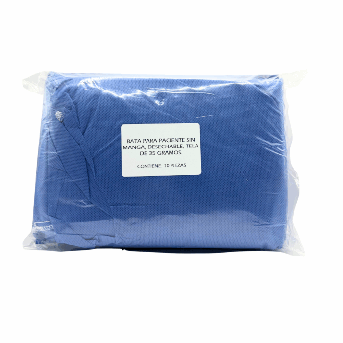 Bata para paciente sin manga 10 piezas BacMedical