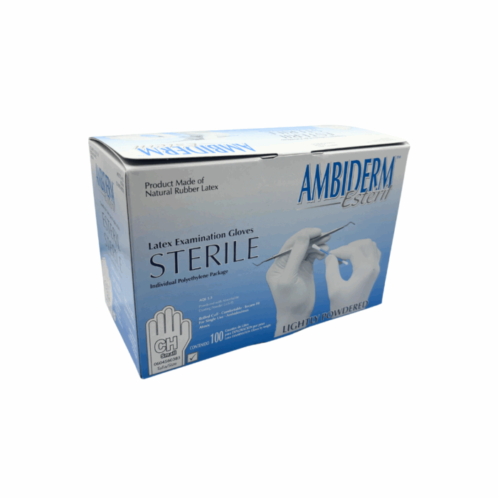Guante de latex Ambiderm empaque individual BacMedical 2