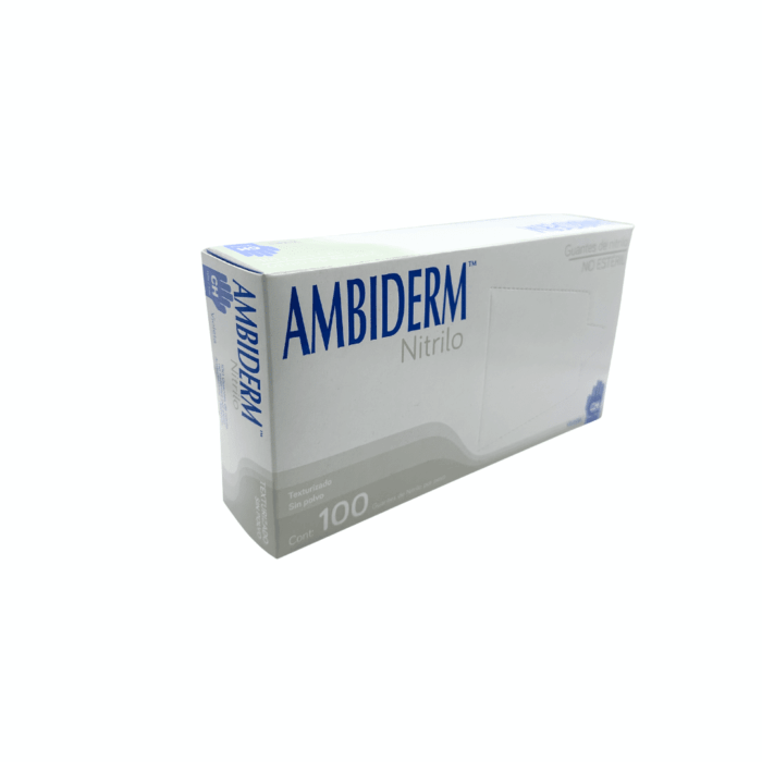 Guante de nitrilo violeta Ambiderm chico BacMedical 2