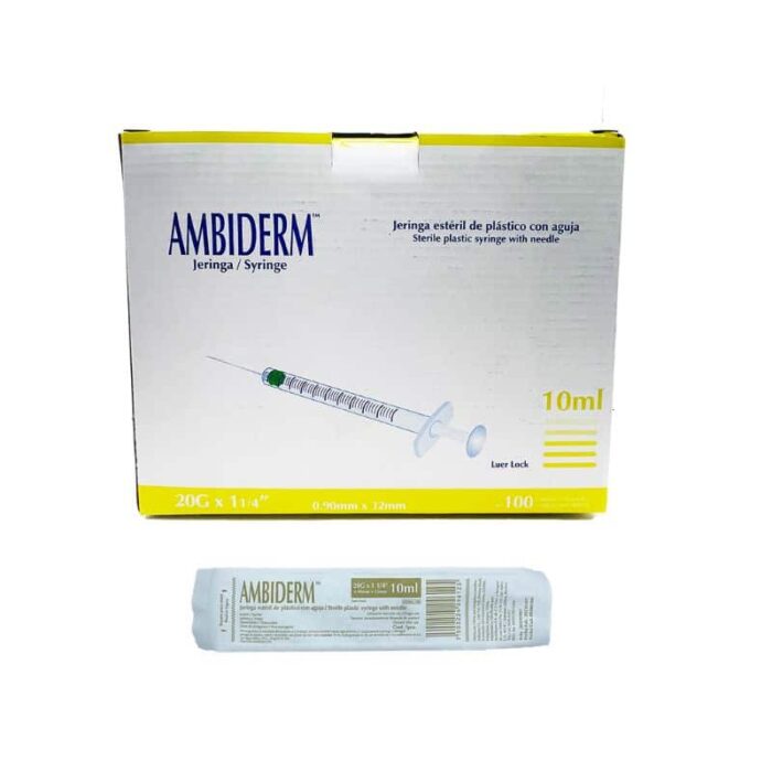 Jeringa-de-10-ml-amarilla-20G-x-32-mm-Ambiderm-con-100-piezas-1