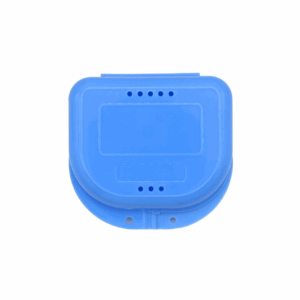 Caja para ortodoncia de plastico azul con 10 piezas