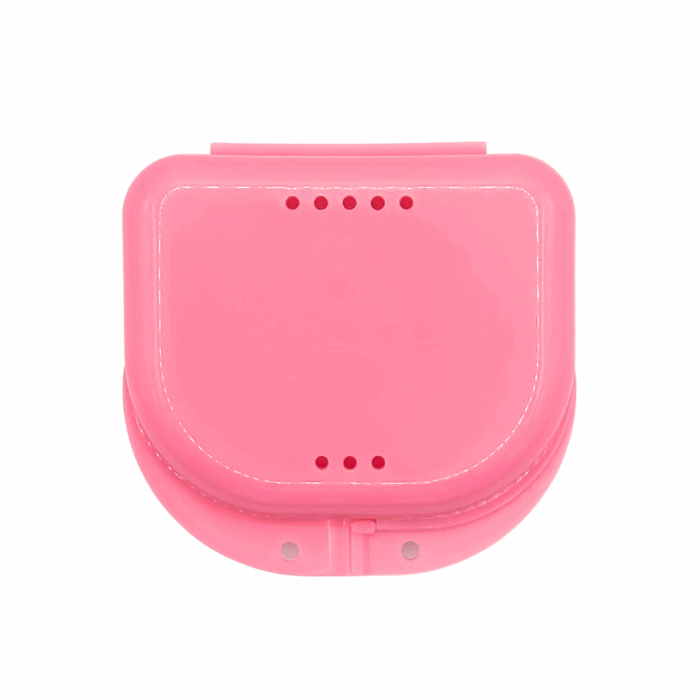 Caja para ortodoncia de plastico rosa BacMedical 1