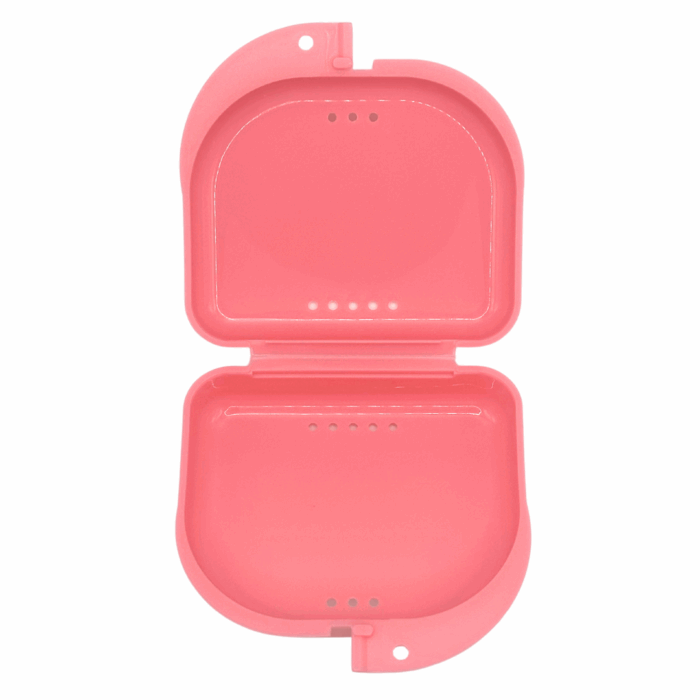 Caja para ortodoncia de plastico rosa BacMedical 2