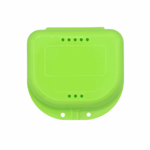 Caja para ortodoncia de plsatico verde con 10 piezas