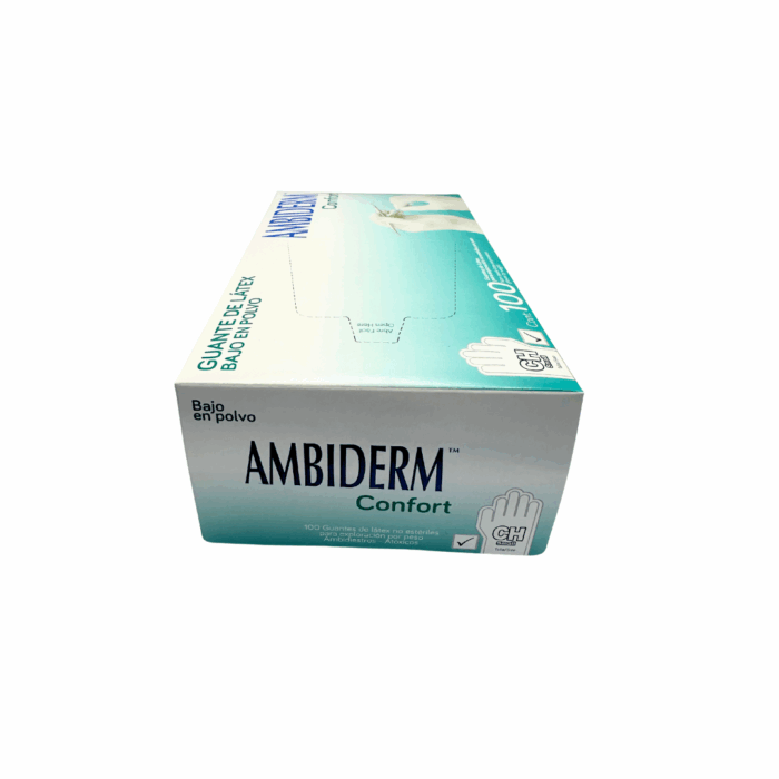 Guante de latex Ambiderm Confort chico BacMedical 3