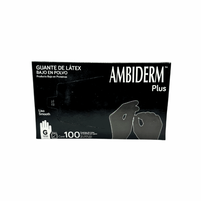 Guante de latex negro Ambiderm grande BacMedical 1