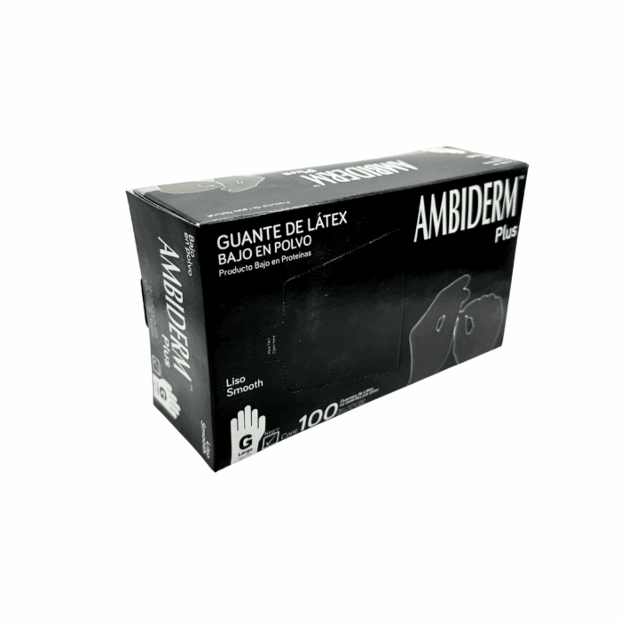 Guante de latex negro Ambiderm grande BacMedical 2