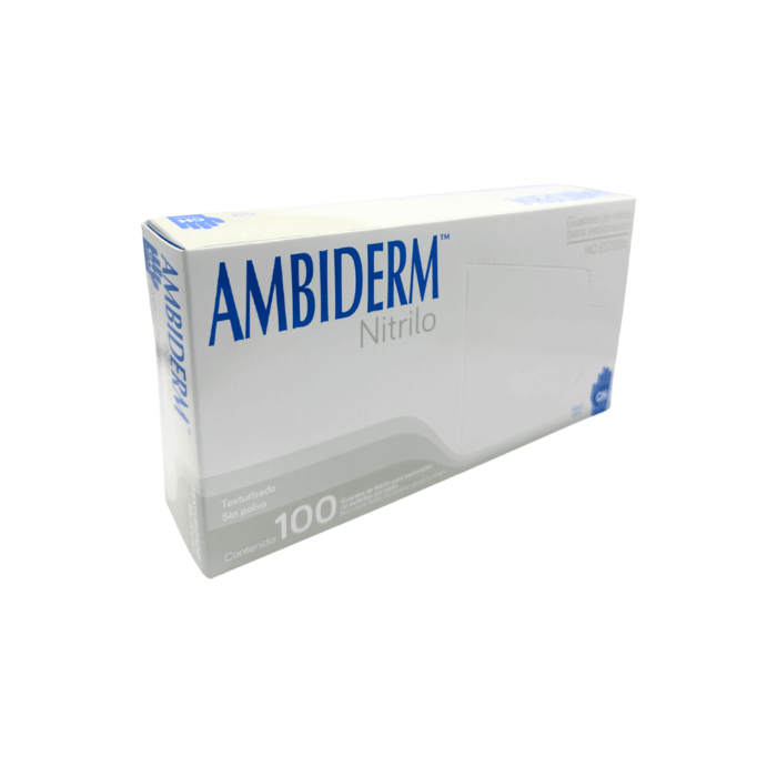 Guante de nitrilo azul Ambiderm chico BacMedical 2