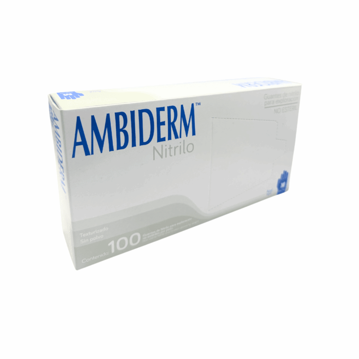 Guante de nitrilo azul Ambiderm mediano BacMedical 2
