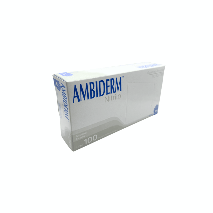 Guante de nitrilo violeta Ambiderm mediano BacMedical 2