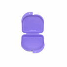 Caja para ortodoncia de plastico de color violeta con 10 piezas 2