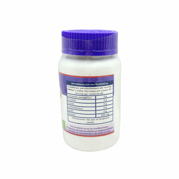 Potasio 500 mg Órgano Ortomolecular BacMedical