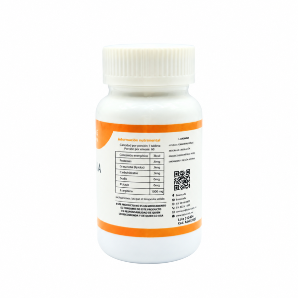 L-Arginina 60 capsulas BacMedical 2