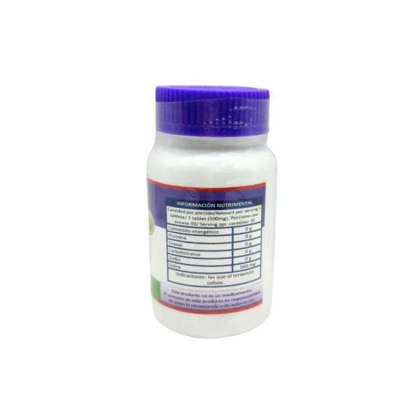 Lisina 500 mg Órgano Ortomolecular BacMedical 2 Lisina 500 mg Órgano Ortomolecular BacMedical 2