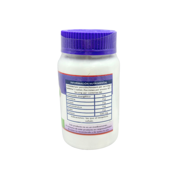 Potasio 500 mg Órgano Ortomolecular BacMedical