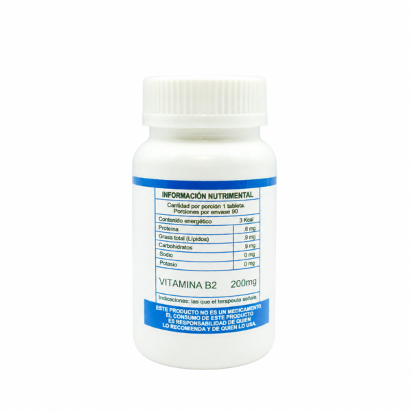 Vitamina B2 90 capsulas BacMedical 2
