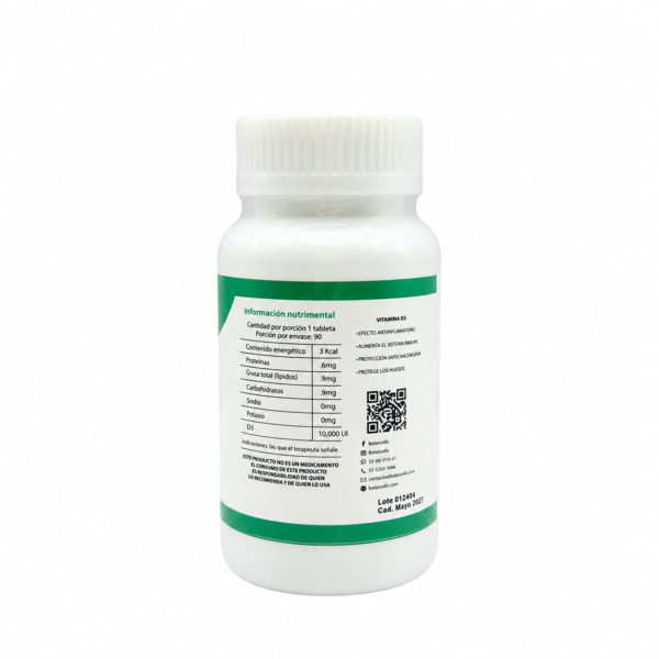 Vitamina D3 10,000 90 capsulas BacMedical 2