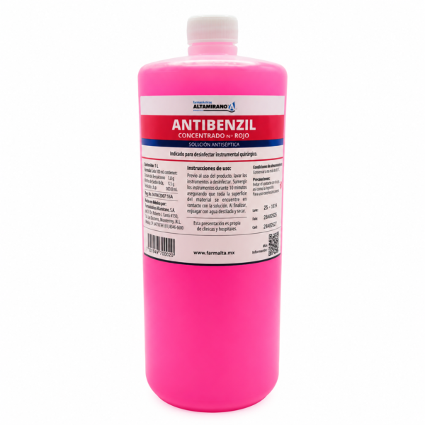 Antibenzil rojo con 1 litro BacMedical