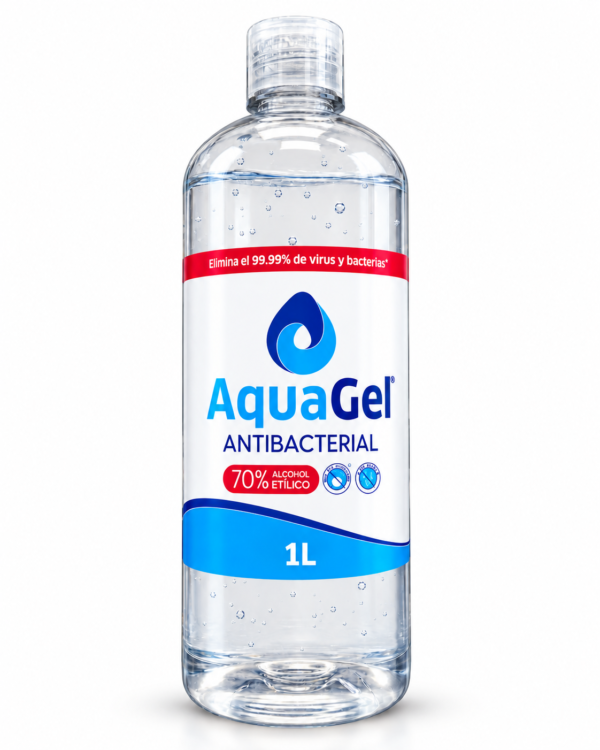 Botella AquaGel Antibacterial de 1L BacMedical