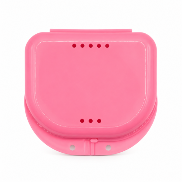 Caja para ortodoncia de plastico rosa BacMedical 1 Caja para ortodoncia de plastico rosa BacMedical 1