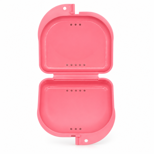 Caja para ortodoncia de plastico rosa BacMedical 2 Caja para ortodoncia de plastico rosa BacMedical 2