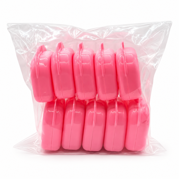 Caja para ortodoncia de plastico rosa BacMedical 3 Caja para ortodoncia de plastico rosa BacMedical 3
