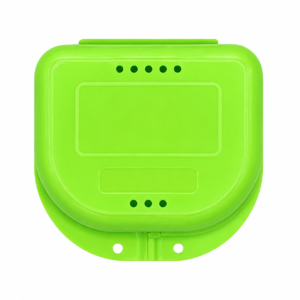 Caja para ortodoncia verde de plástico con 10 piezas