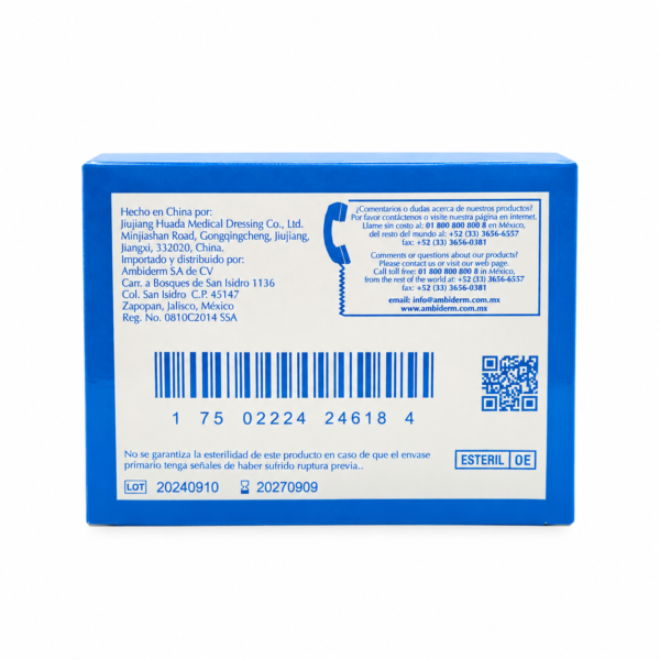 Gasa esteril Ambiderm 7.5x5 BacMedical 3 Gasa esteril Ambiderm 7.5x5 BacMedical 3