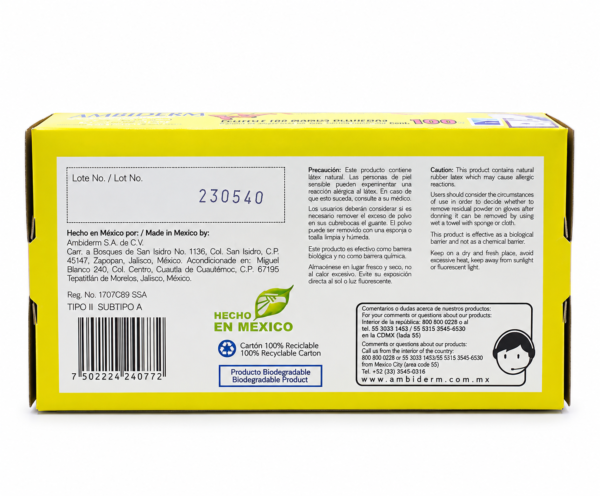 Guante de latex Kids Gloves Ambiderm BacMedical 4