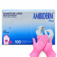 Guante de latex rosa Ambiderm BacMedical 1