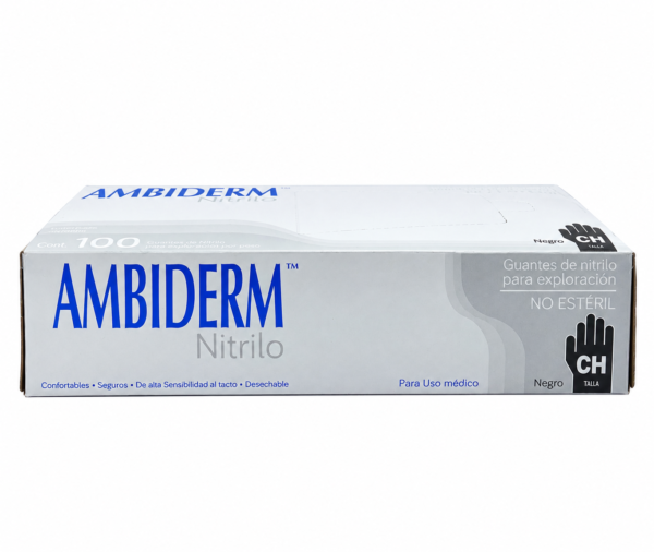 Guante de nitrilo negro Ambiderm BacMedical 3