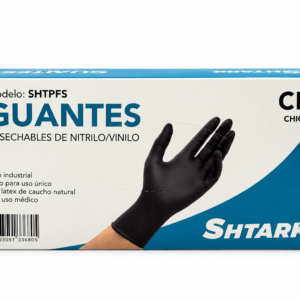 Guante de nitrilo/vinilo negro Shtark con 100 piezas