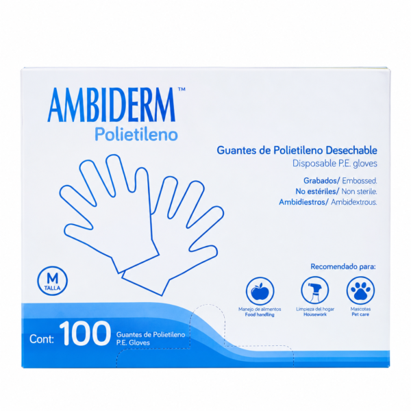 Guants de polietileno Ambiderm BacMedical 1 Guants de polietileno Ambiderm BacMedical 1